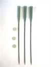 Grønne lange plast reagensglas 3 stk. Orkide rør. Ca. 30 cm.